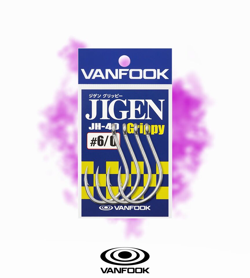 VANFOOK JH-40 JIGEN GRIPPY SILVER 5P #6/0