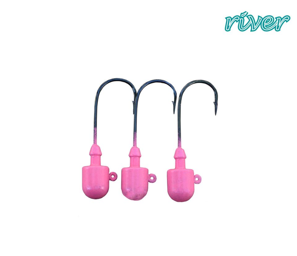 RIVER MAGIC JIG HEAD PINKGLOW , 3P