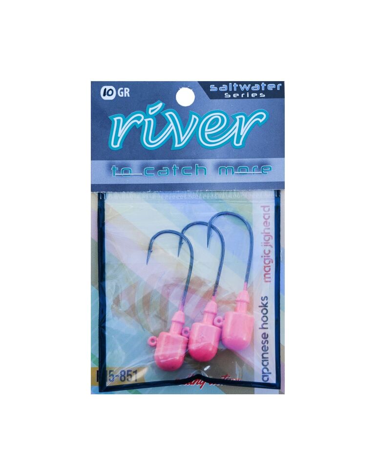 RIVER MAGIC JIG HEAD PINKGLOW , 3P