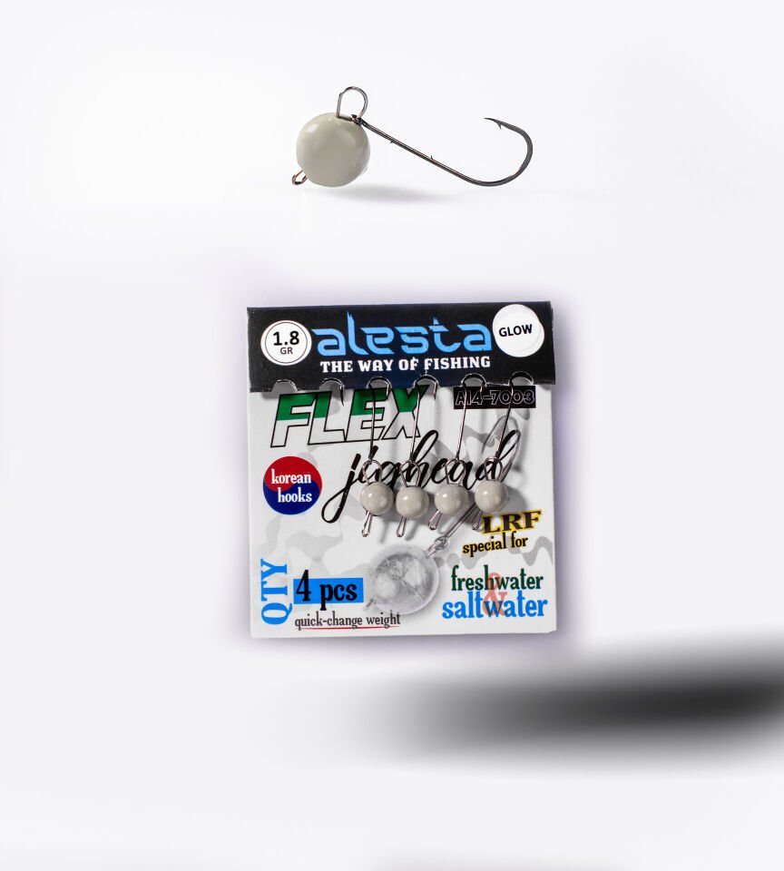 FLEX JIGHEAD GLOW 4P 1.8G