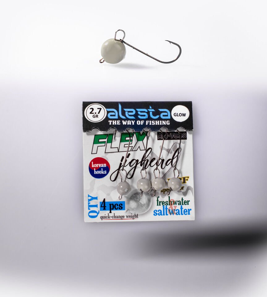 FLEX JIGHEAD GLOW 4P 2.7G