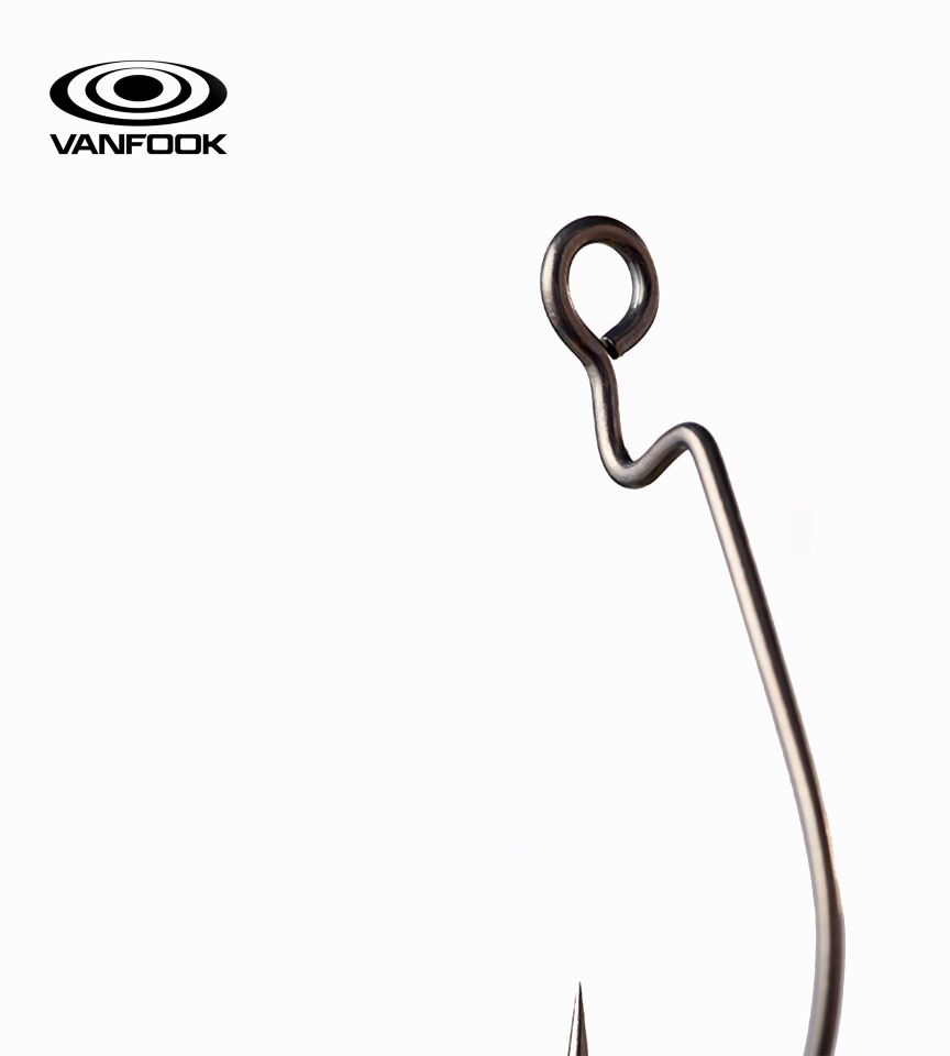 VANFOOK WORM-48F LARGE EYE FS BK 6P #1