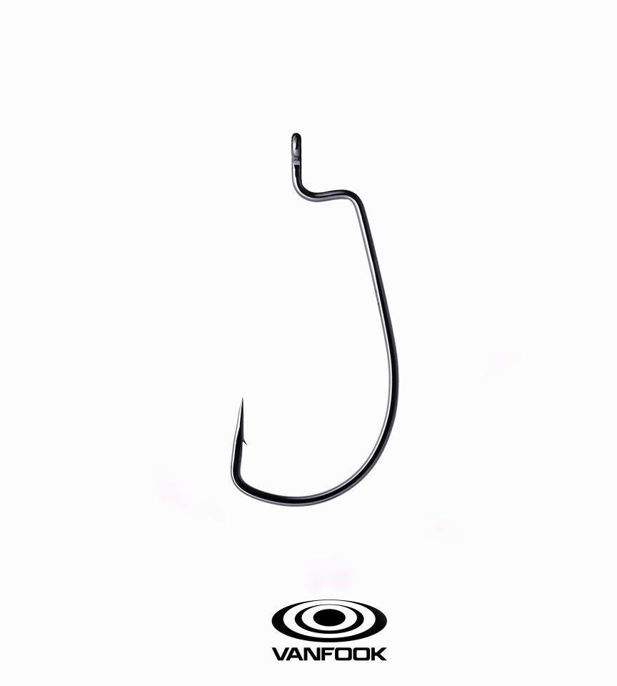 VANFOOK WORM-55B FLAT NS BLACK 5P #3/0