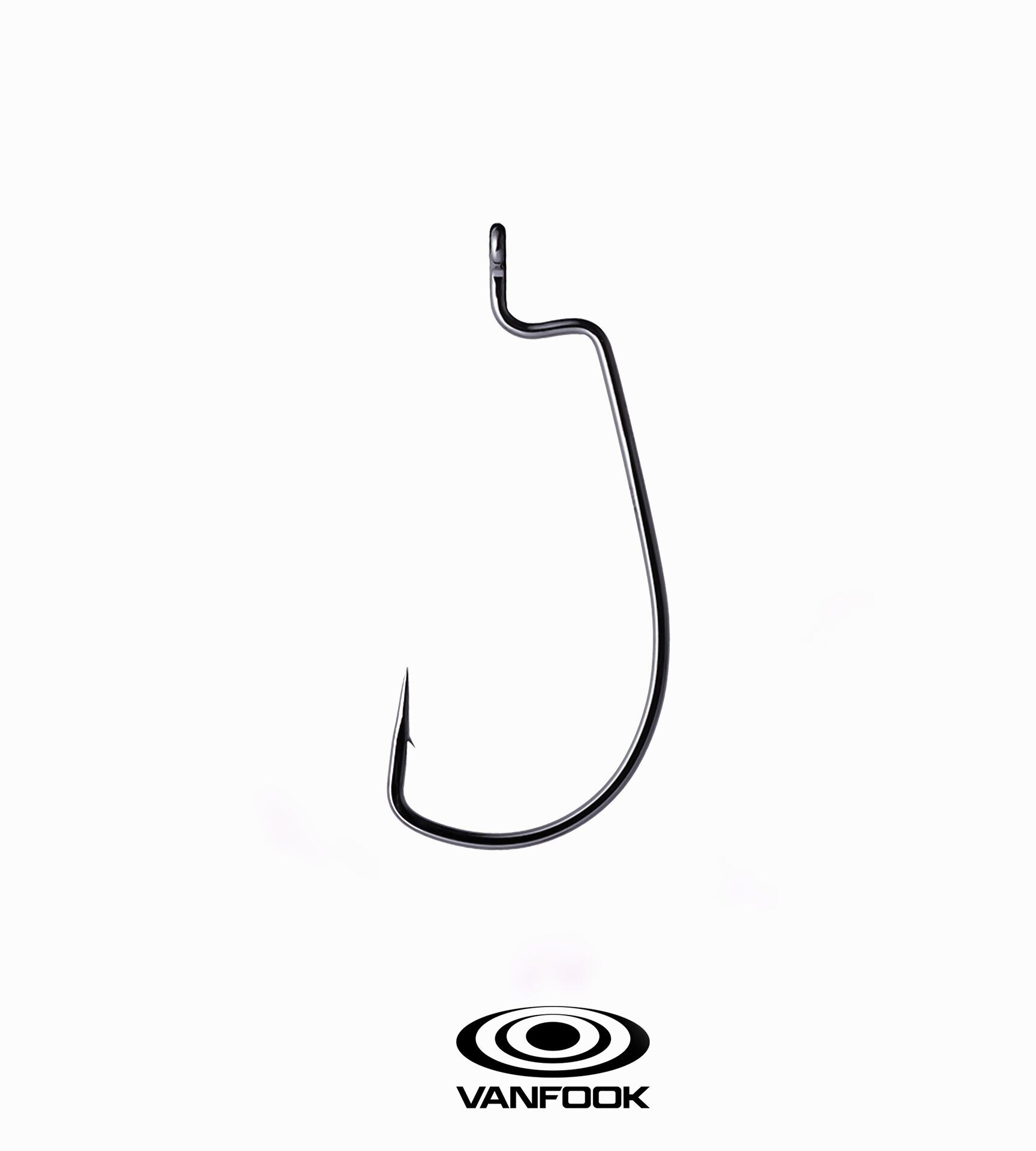 VANFOOK WORM-55B FLAT NS BLACK 5P #4/0