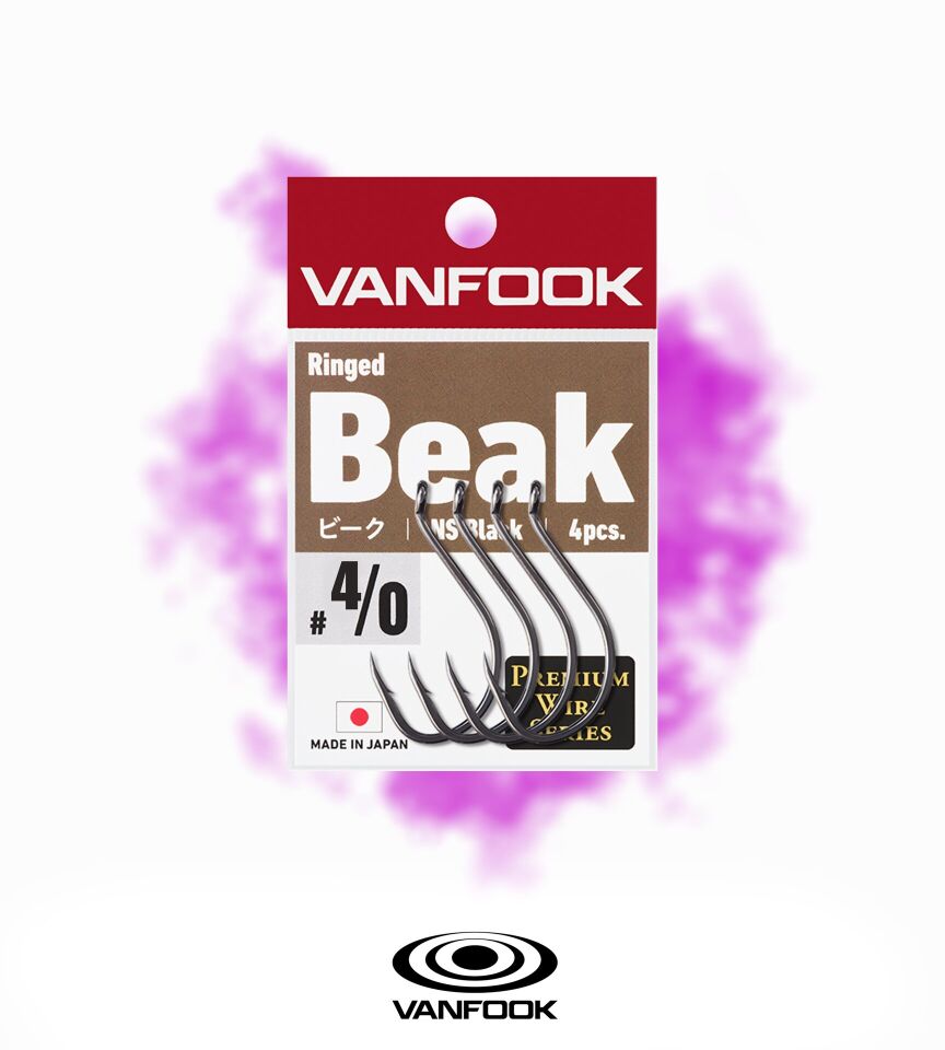 VANFOOK RINGED BEAK NS BLACK 5P #4/0