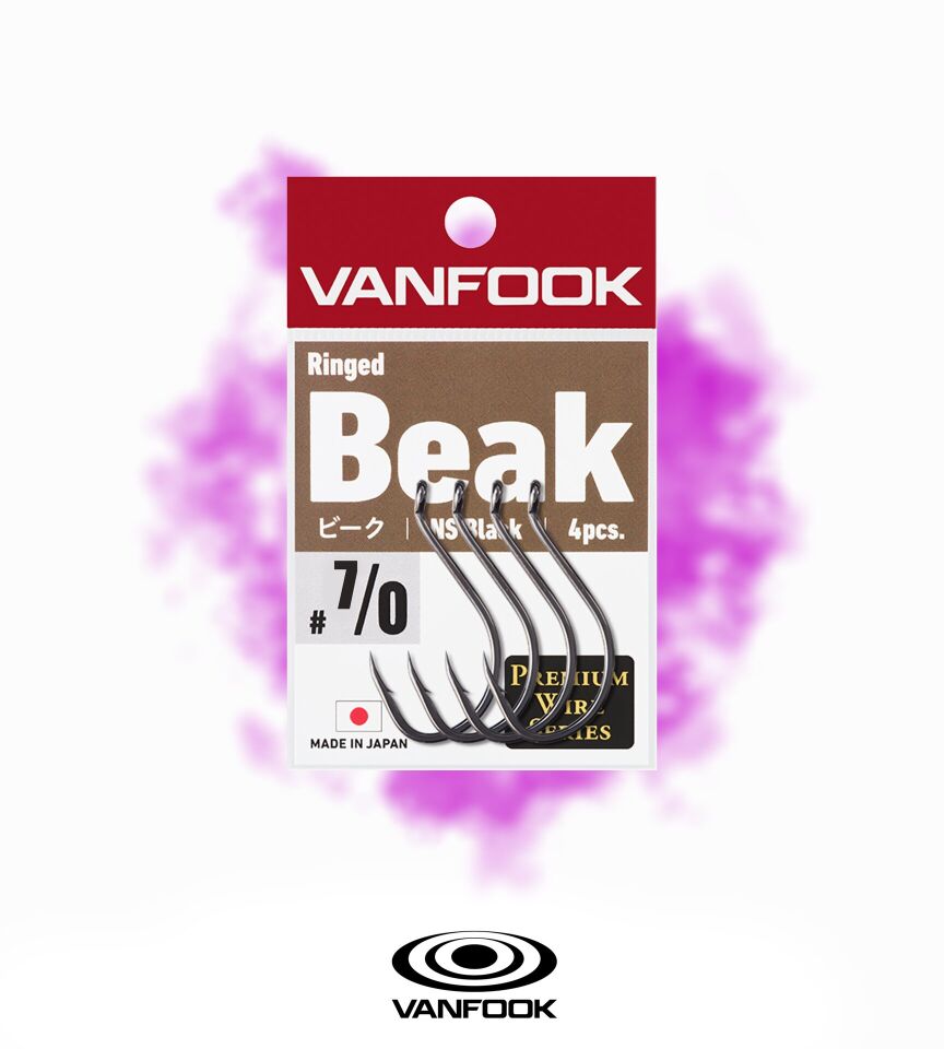 VANFOOK RINGED BEAK NS BLACK 3P #7/0