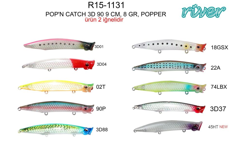 River Pop'n Catch 3D 90 9cm 8Gr Popper