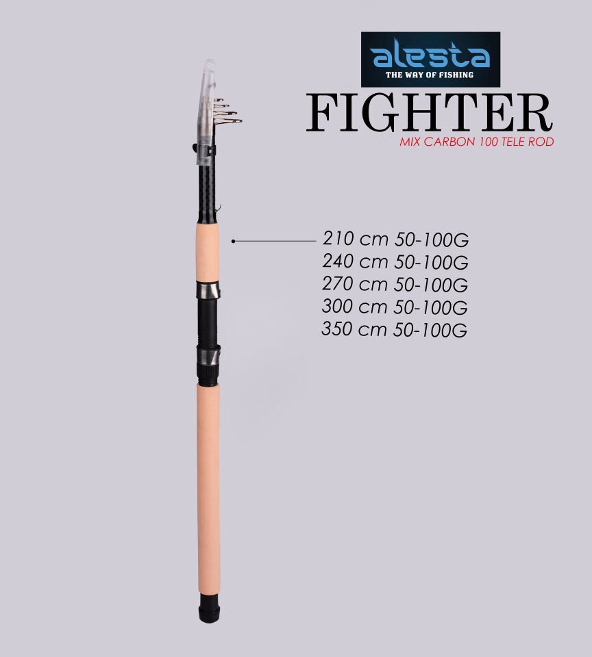FIGHTER 100 X5000 TELE 270 CM 50-100G MIX KARBON