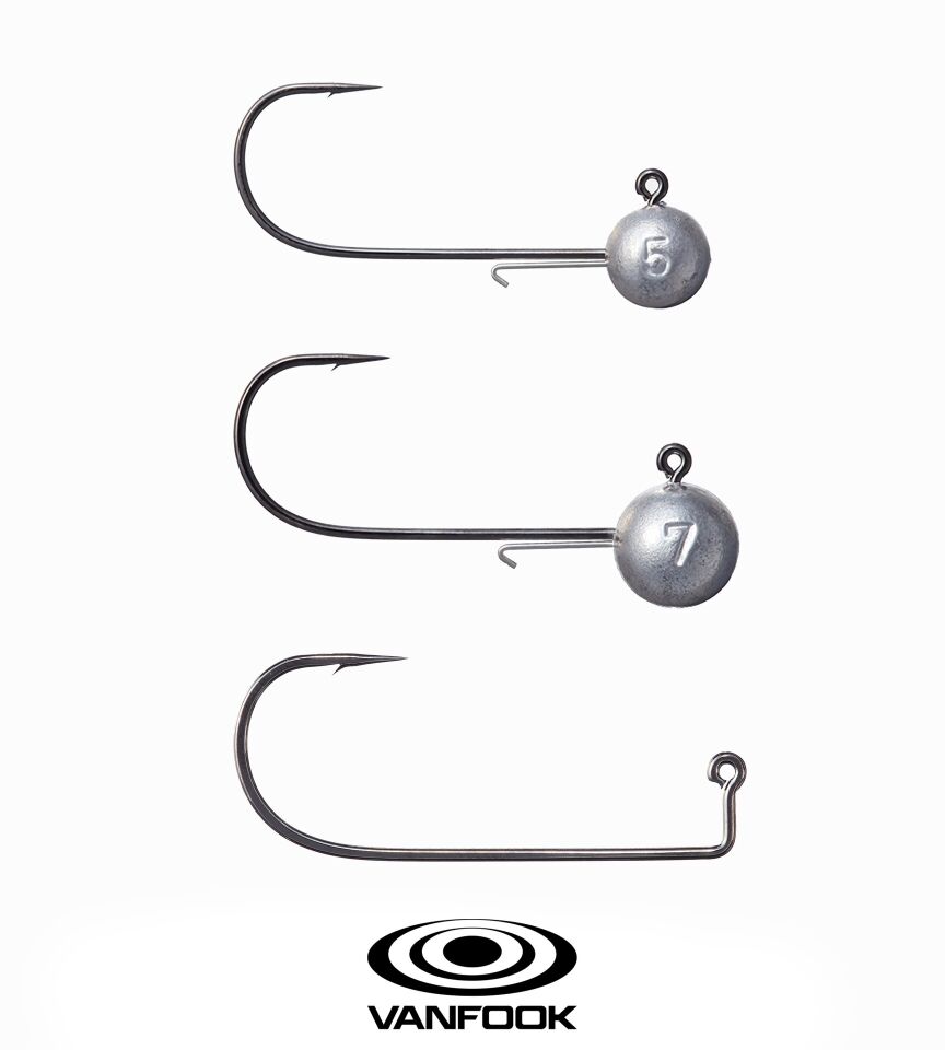 VANFOOK JD-31B ANTIMONY JIG HEAD NS BK 4P 7G #1/0
