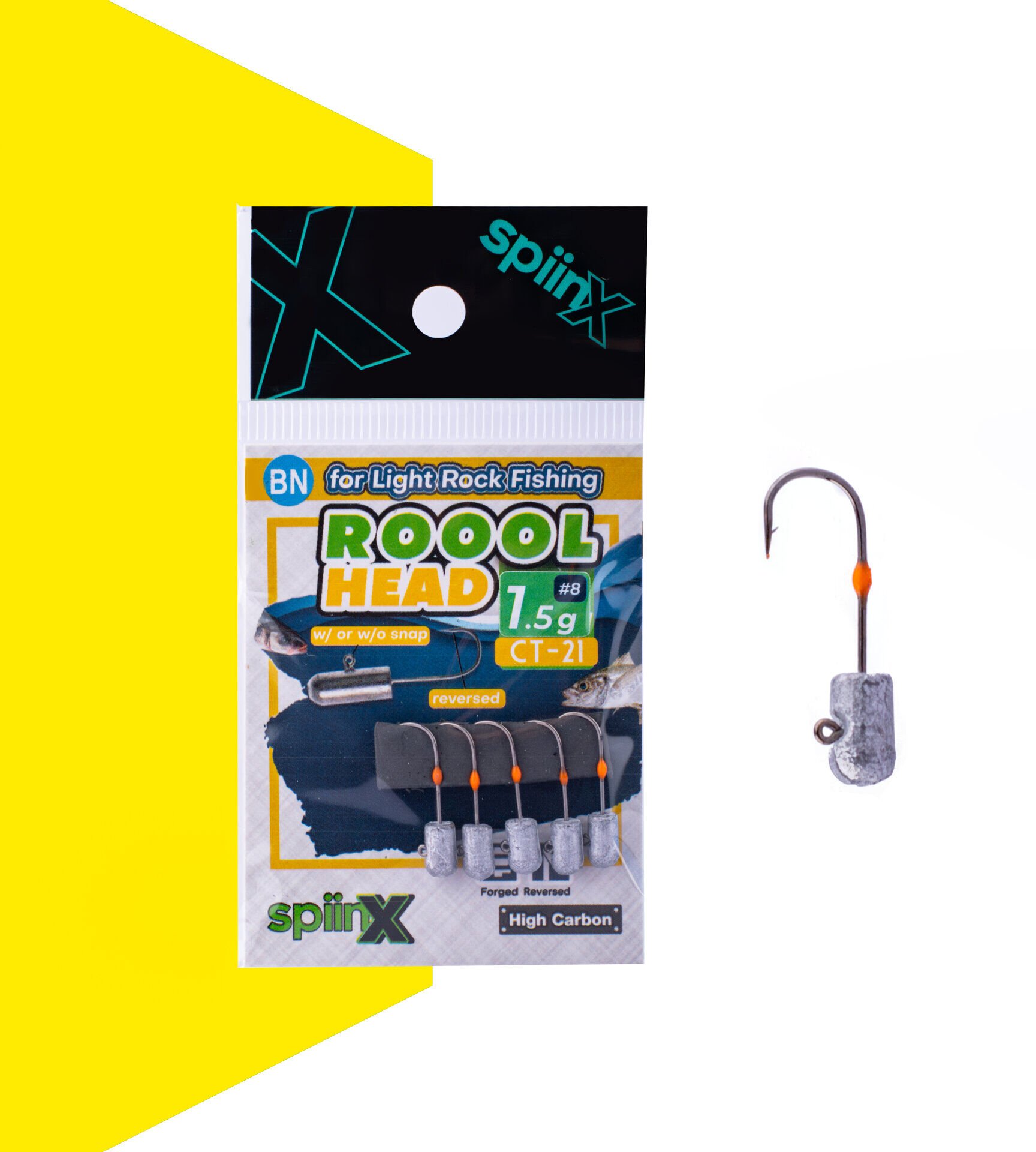 SPIINX ROOOL HEAD JIGHEAD HAM 1.5G #8 5P