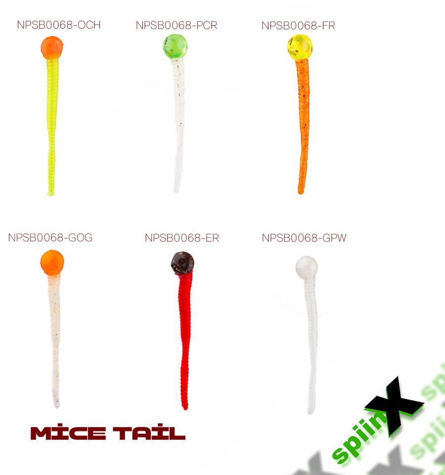 SPIINX MICE TAIL SİLİKON 8CM 12P FIRE TIGER