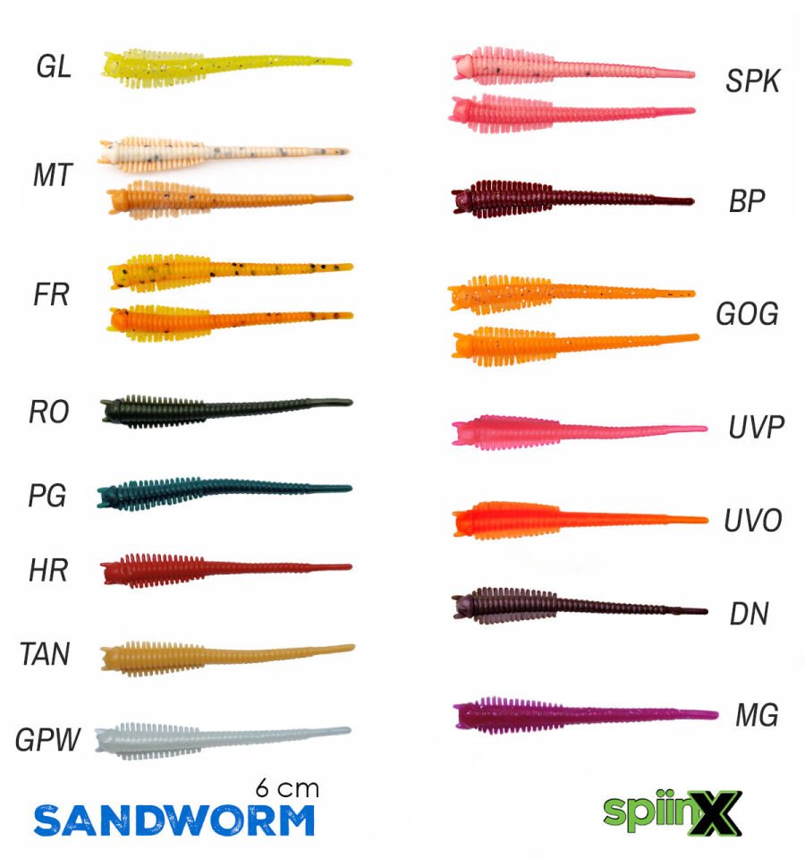 SPIINX SANDWORM SİLİKON 6CM 18P UV ORANGE