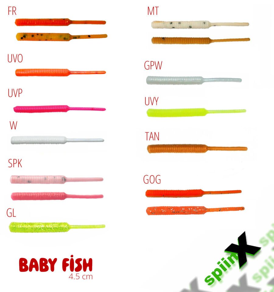 SPIINX BABY FISH SİLİKON 4.5CM 18P UV YELLOW