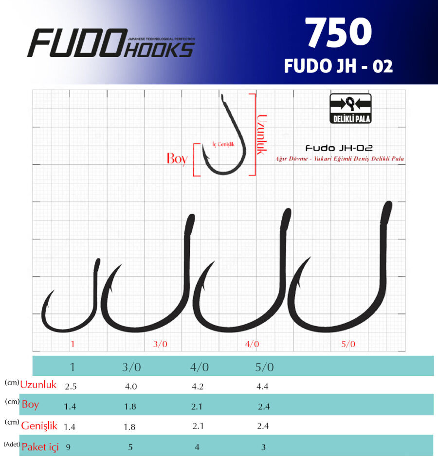 7508 FUDO JH-02 #3/0 GALVANİZ 5P