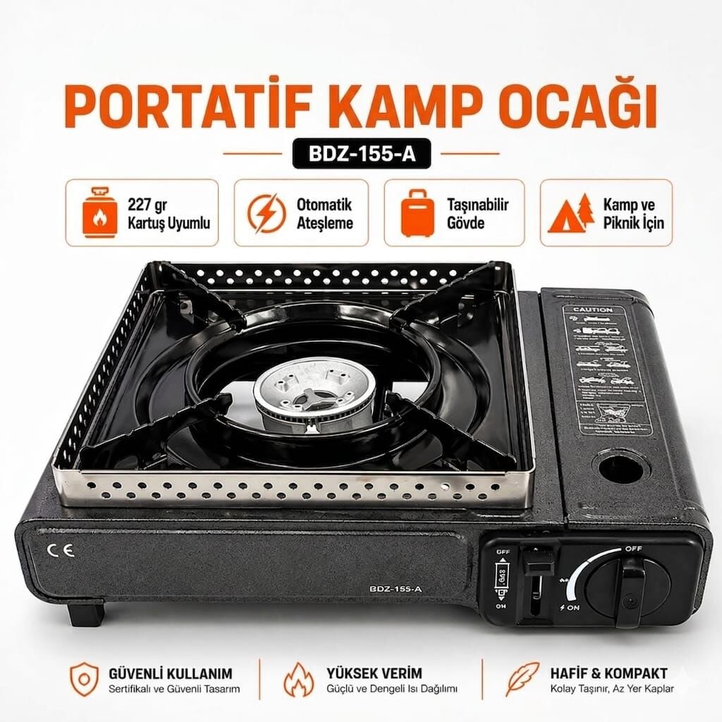 Portatif Tekli Kamp Ocağı