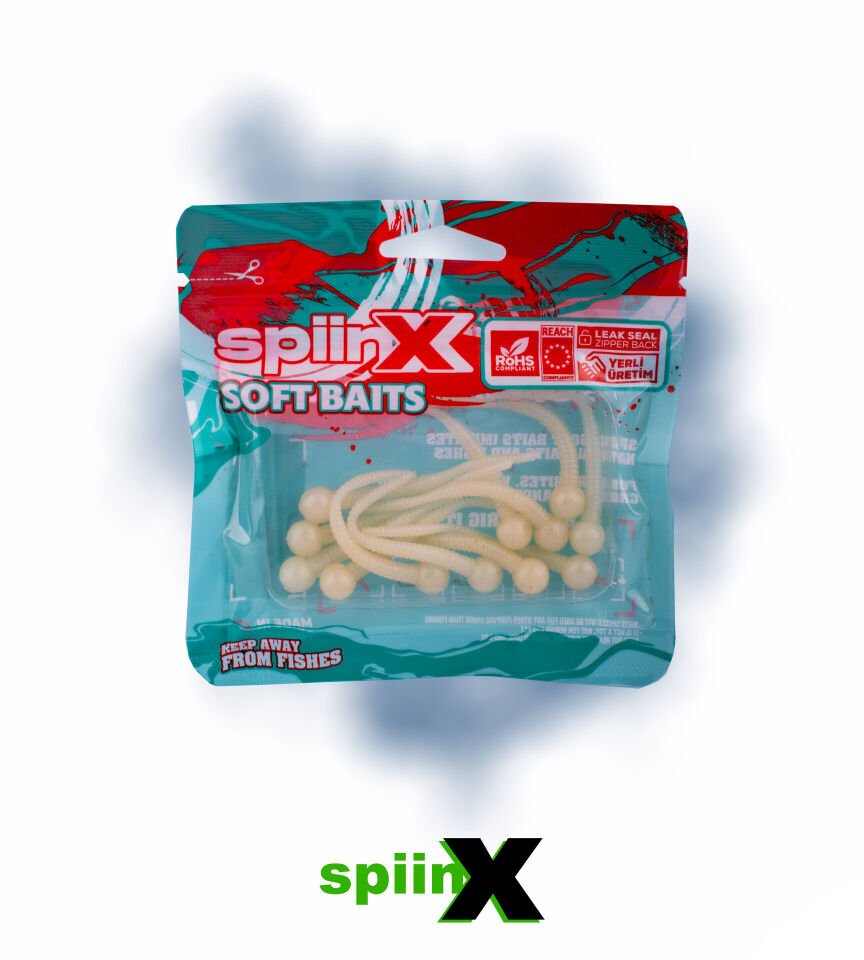 SPIINX MICE TAIL SİLİKON 8CM 12P GLOW PEARL WHITE