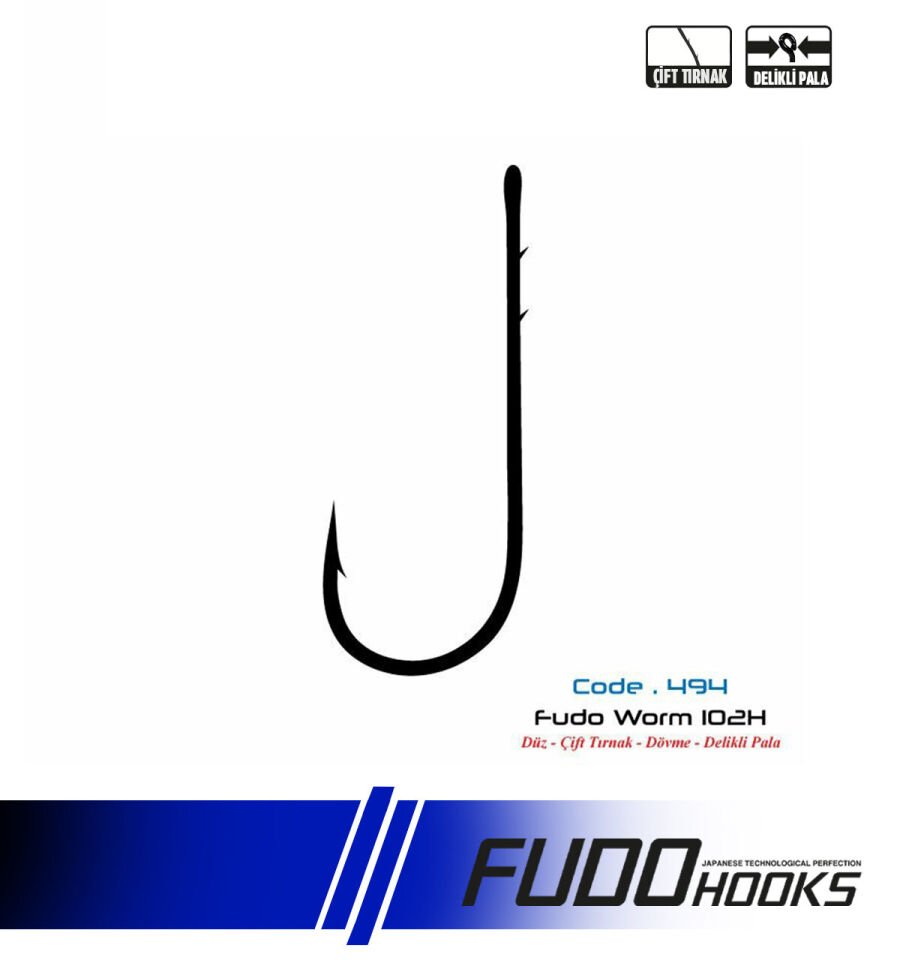 4941 FUDO WORM 102H #3/0 BLACK NIKEL 6P