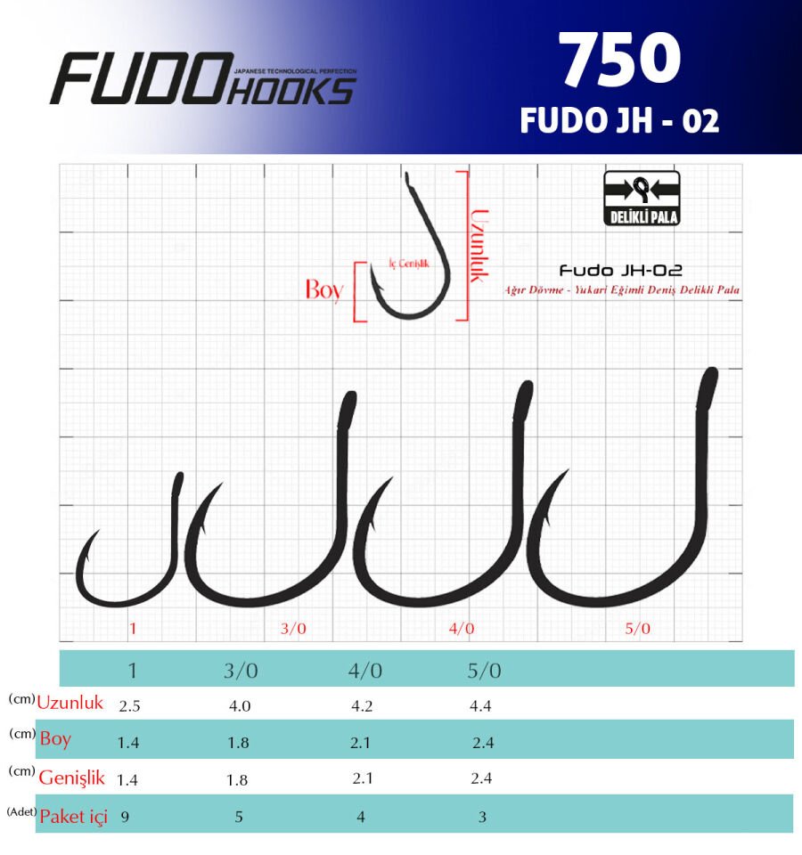 7508 FUDO JH-02 #3/0 GALVANİZ 5P
