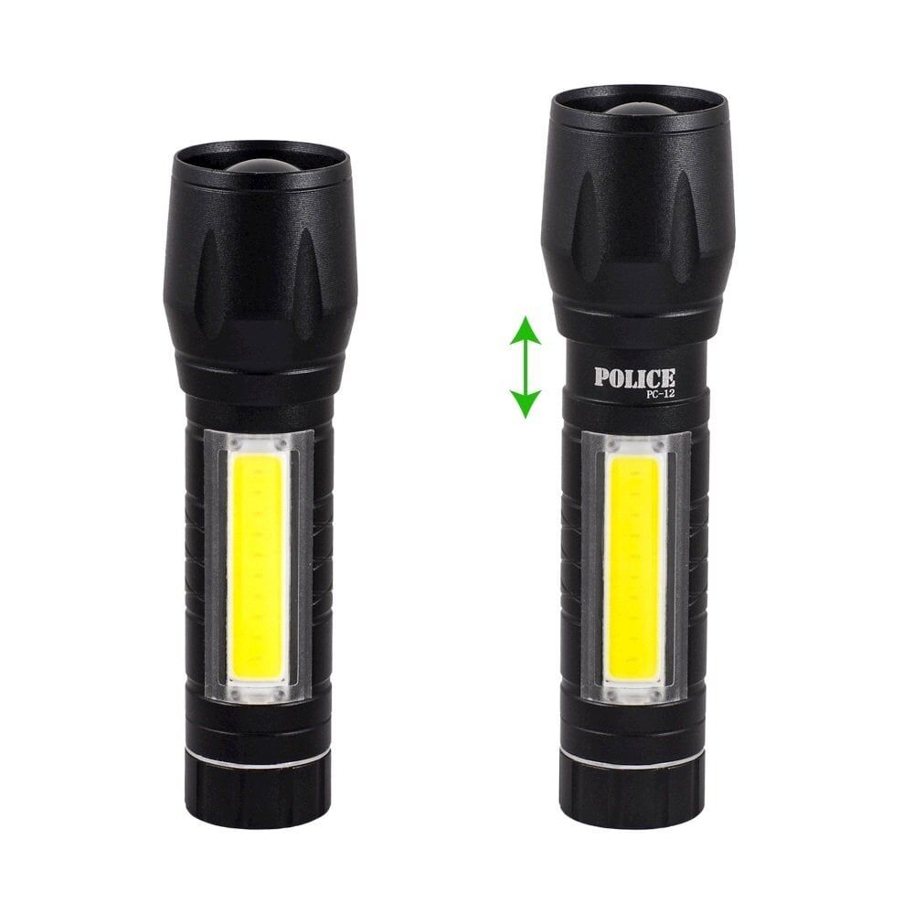 Police PC-12 Cree LED + Zoom Kalem Pilli El Feneri