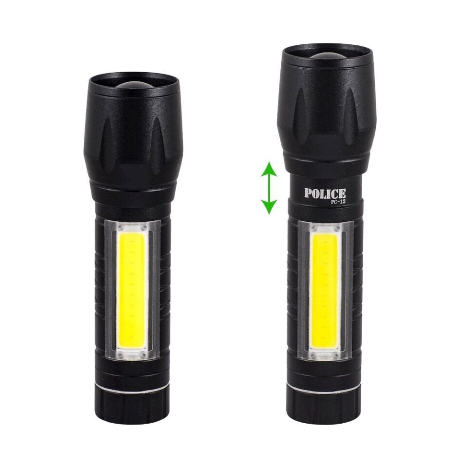 Police PC-12 Cree LED + Zoom Kalem Pilli El Feneri