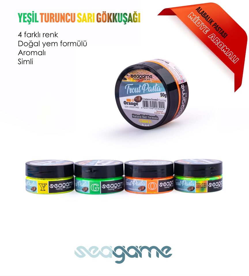 SEAGAME TROUT PASTA ALABALIK HAMURU MİDYE SARI 50G