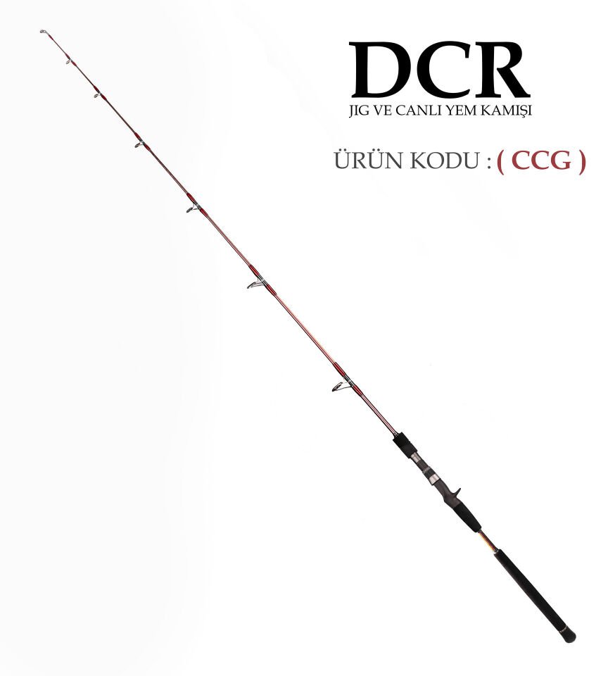 DCR PİRİ REİS TETİKLİ JIG VE CANLI YEM KAMIŞI 185 CM 150-350 BORDO