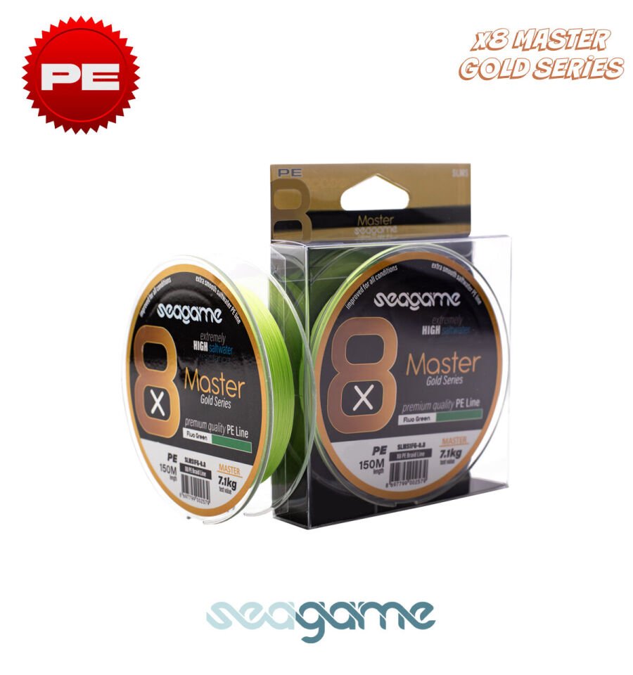 SEAGAME MASTER X8 PE 150M #0.12 FLUO GREEN