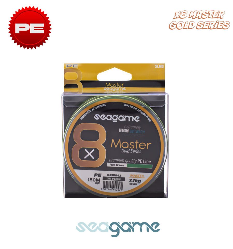 SEAGAME MASTER X8 PE 150M #0.12 FLUO GREEN