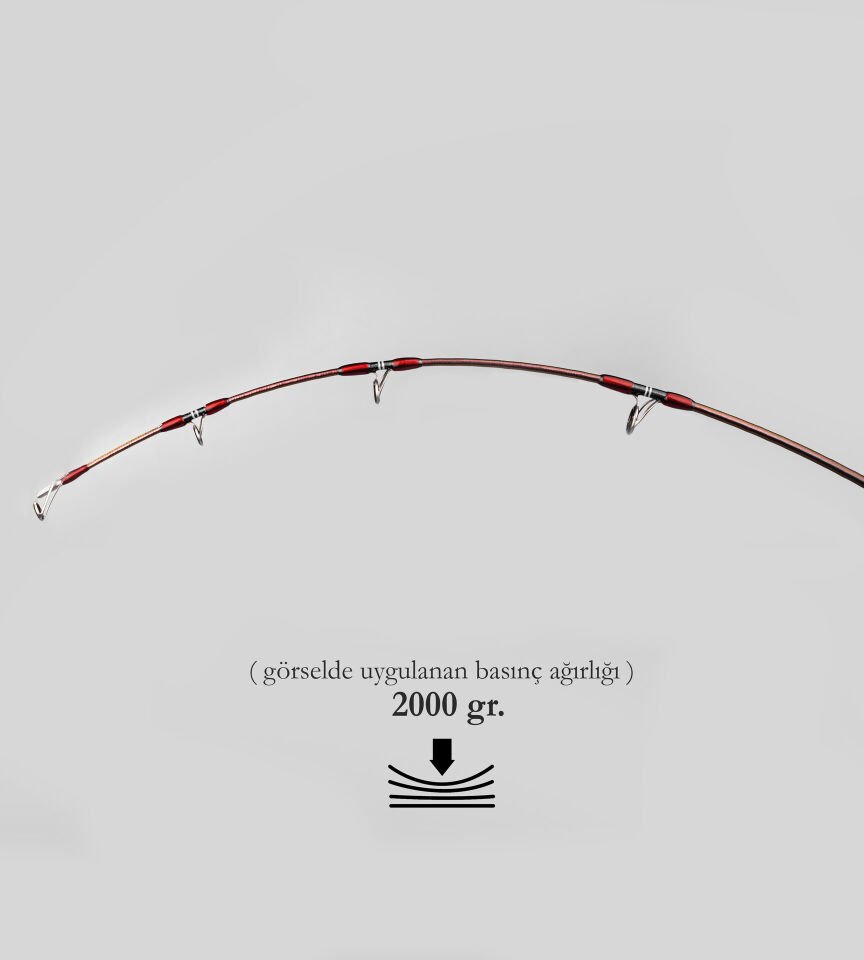 DCR HİLAL TETİKLİ JIG VE CANLI YEM KAMIŞI 185 CM 100-300 BORDO