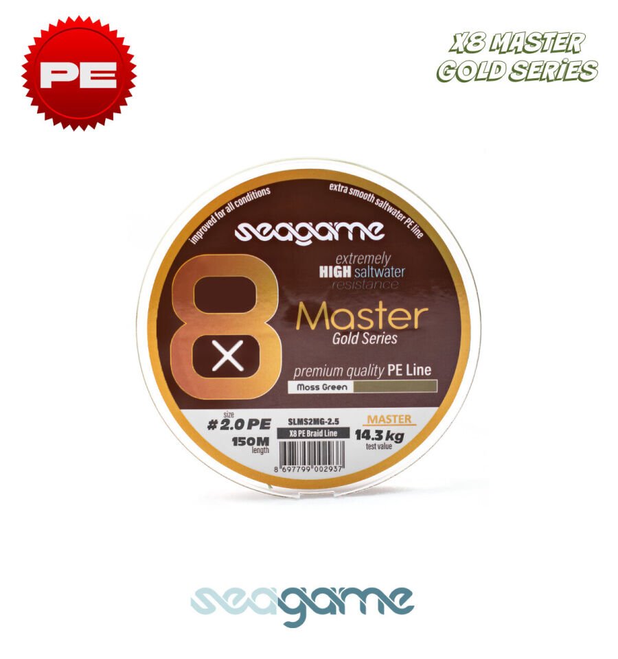 SEAGAME MASTER X8 PE 150M #0.23 MOSS GREEN