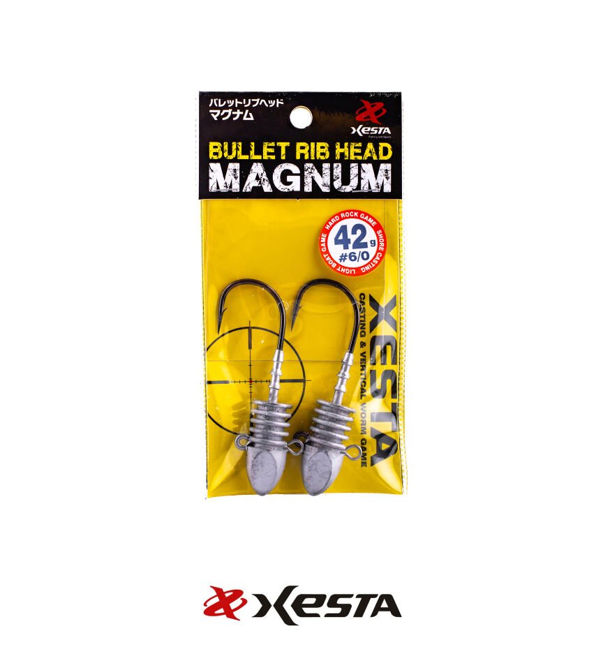 XESTA BULLET RIBHEAD MAGNUM JIGHEAD #6/0 2P 42G