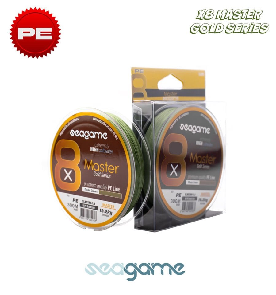 SEAGAME MASTER X8 PE 300M #0.20 MOSS GREEN