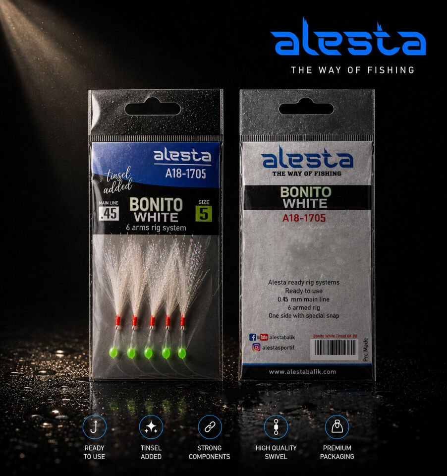 BONITO WHITE TINSEL RIG X0270 6K 0.45 #5