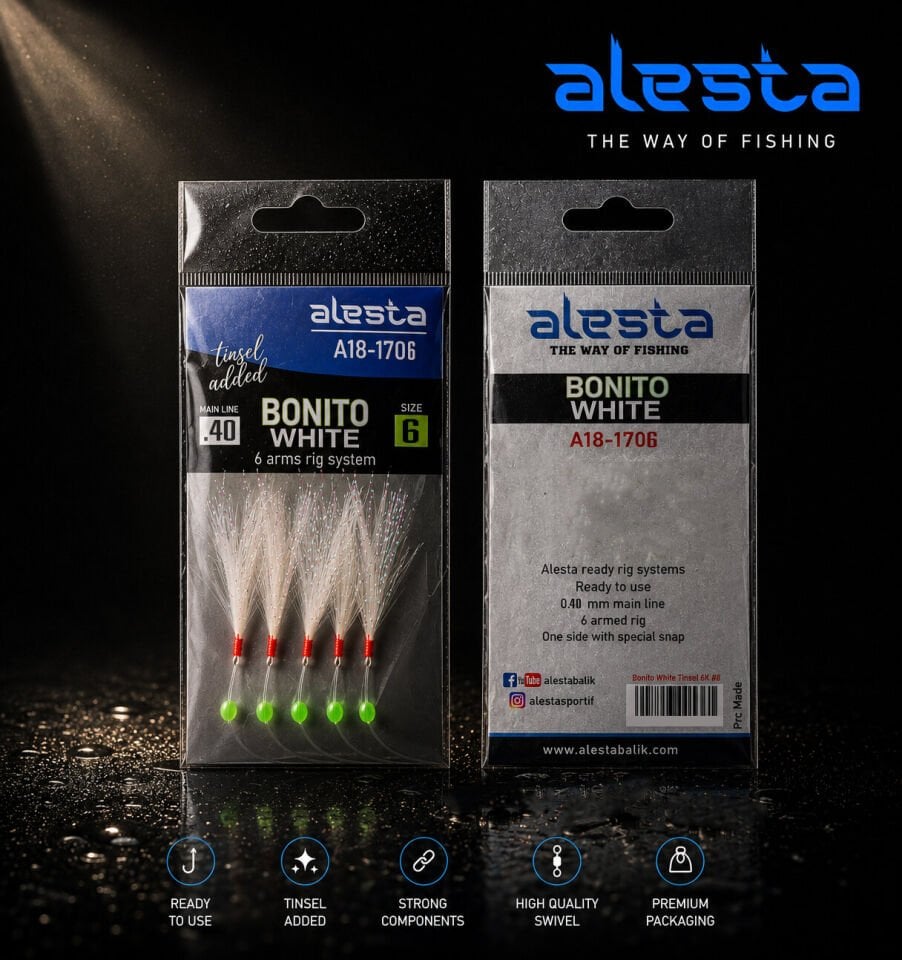 BONITO WHITE TINSEL RIG X0270 6K 0.40 #6