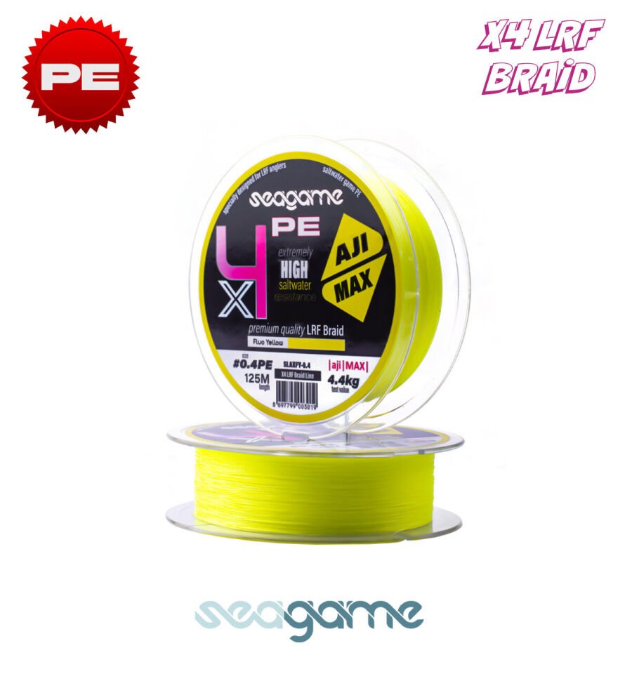 SEAGAME AJI MAX X4 PE 125M #0.4 FLUO YELLOW