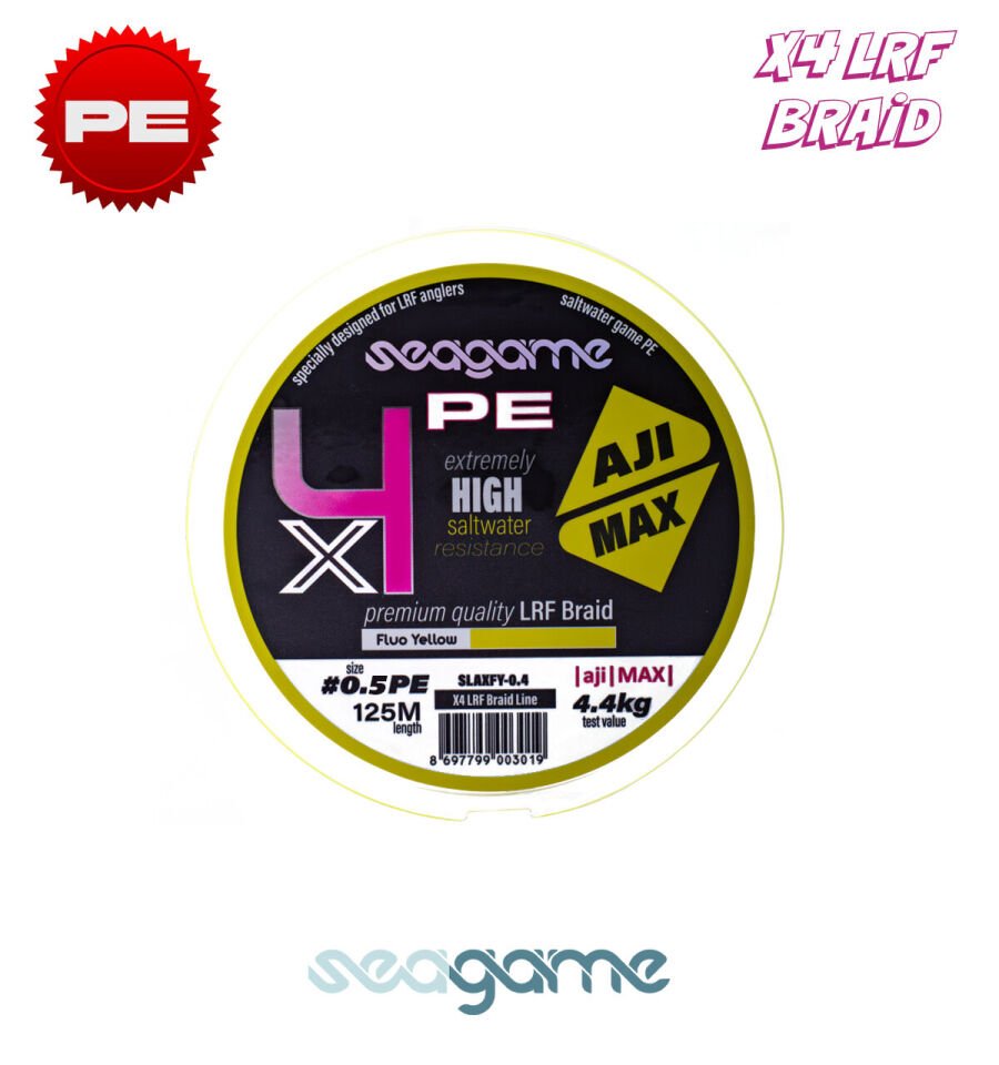 SEAGAME AJI MAX X4 PE 125M #0.5 FLUO YELLOW