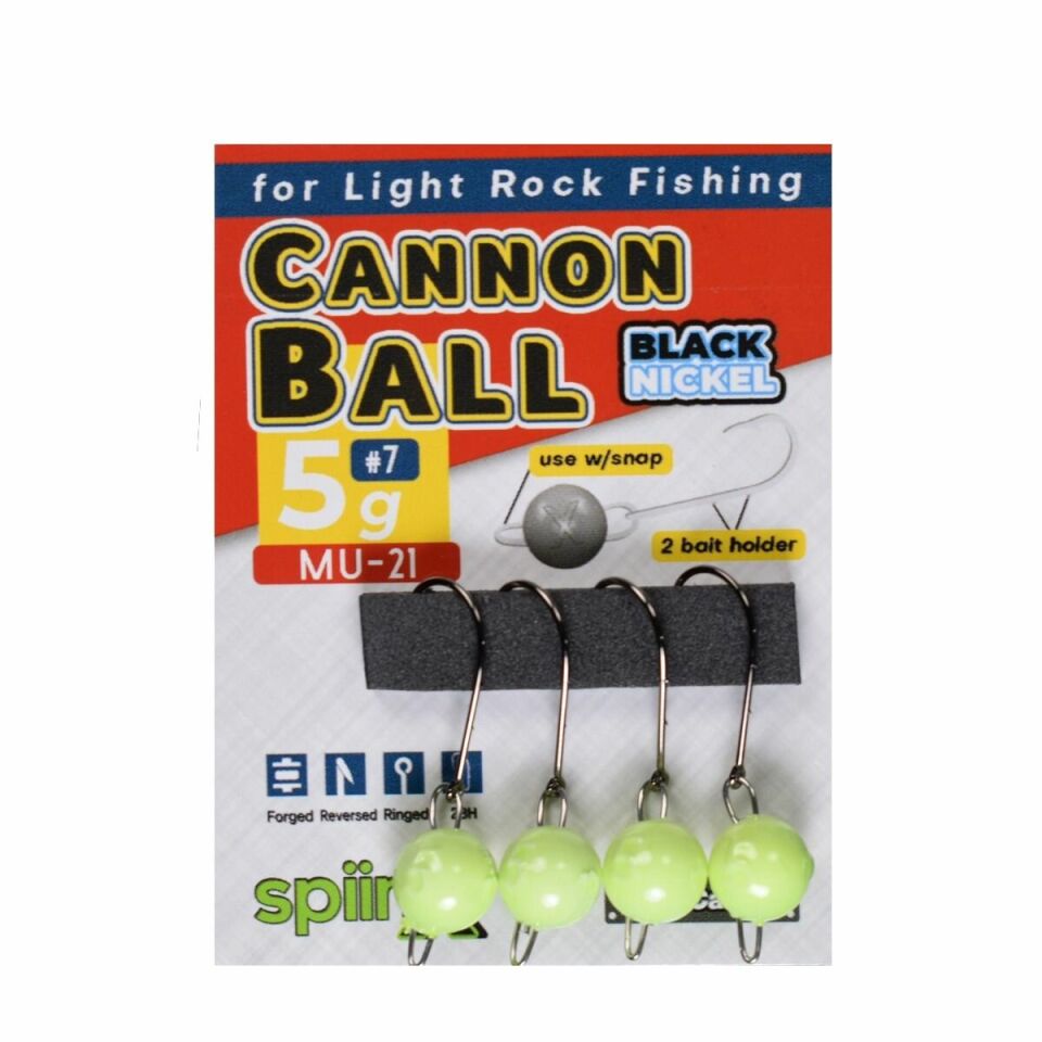 SPIINX CANNON BALL JIGHEAD GLOW 2G #8 4P