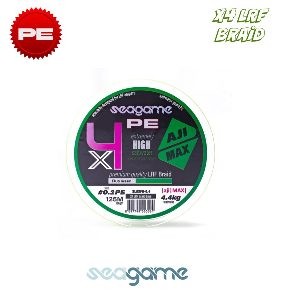 SEAGAME AJI MAX X4 PE 125M #0.2 FLUO GREEN