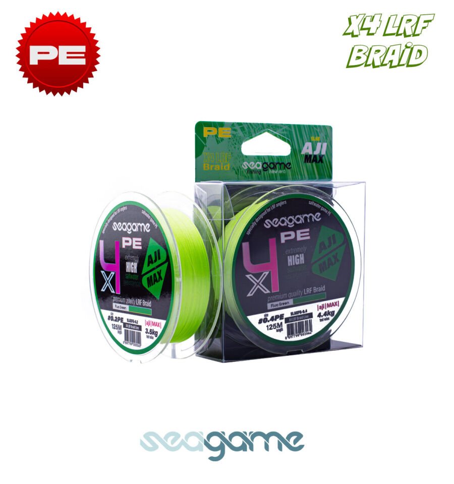 SEAGAME AJI MAX X4 PE 125M #0.2 FLUO GREEN