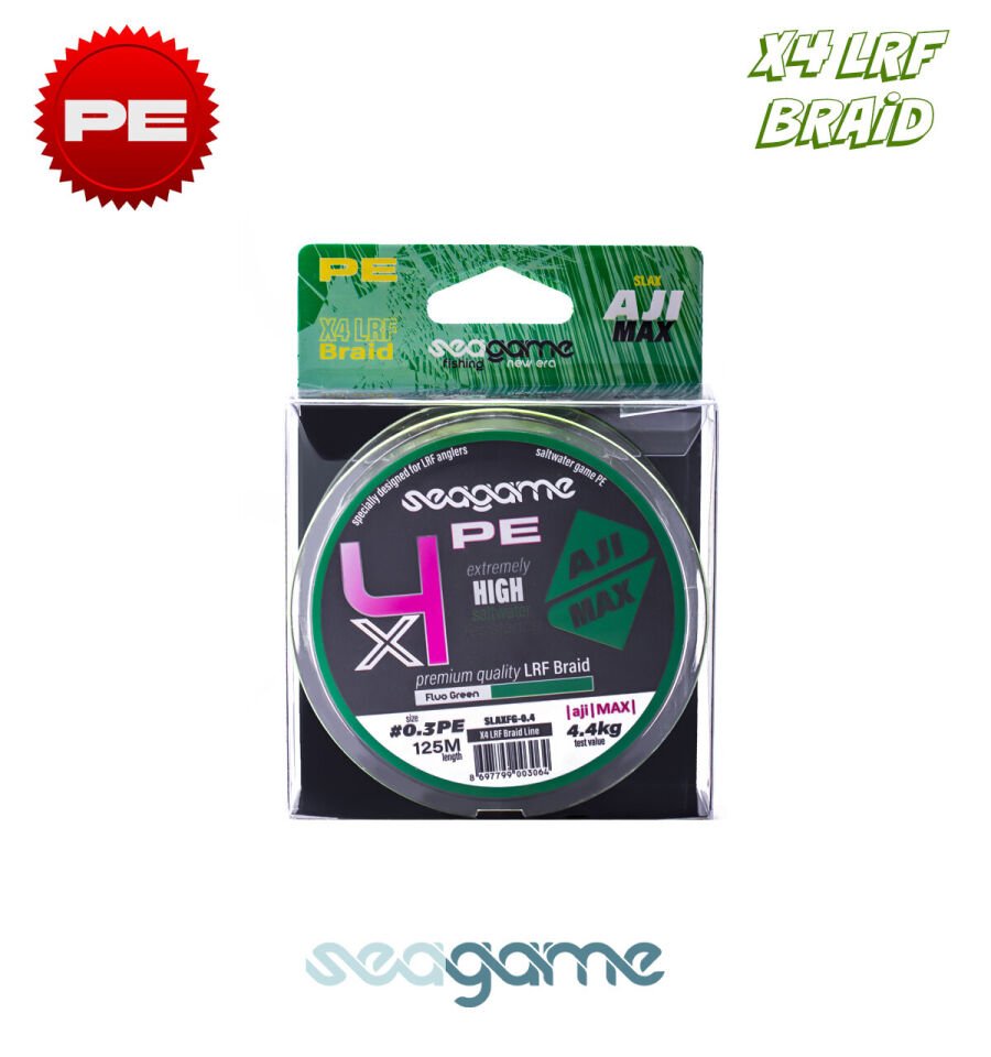 SEAGAME AJI MAX X4 PE 125M #0.3 FLUO GREEN