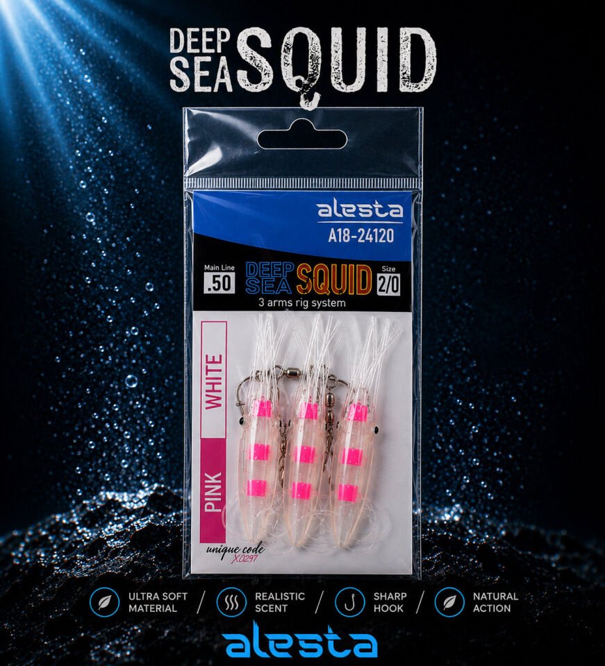 DEEP SEA SQUID X0297 3K 0.50 #2/0 WHITE PINK