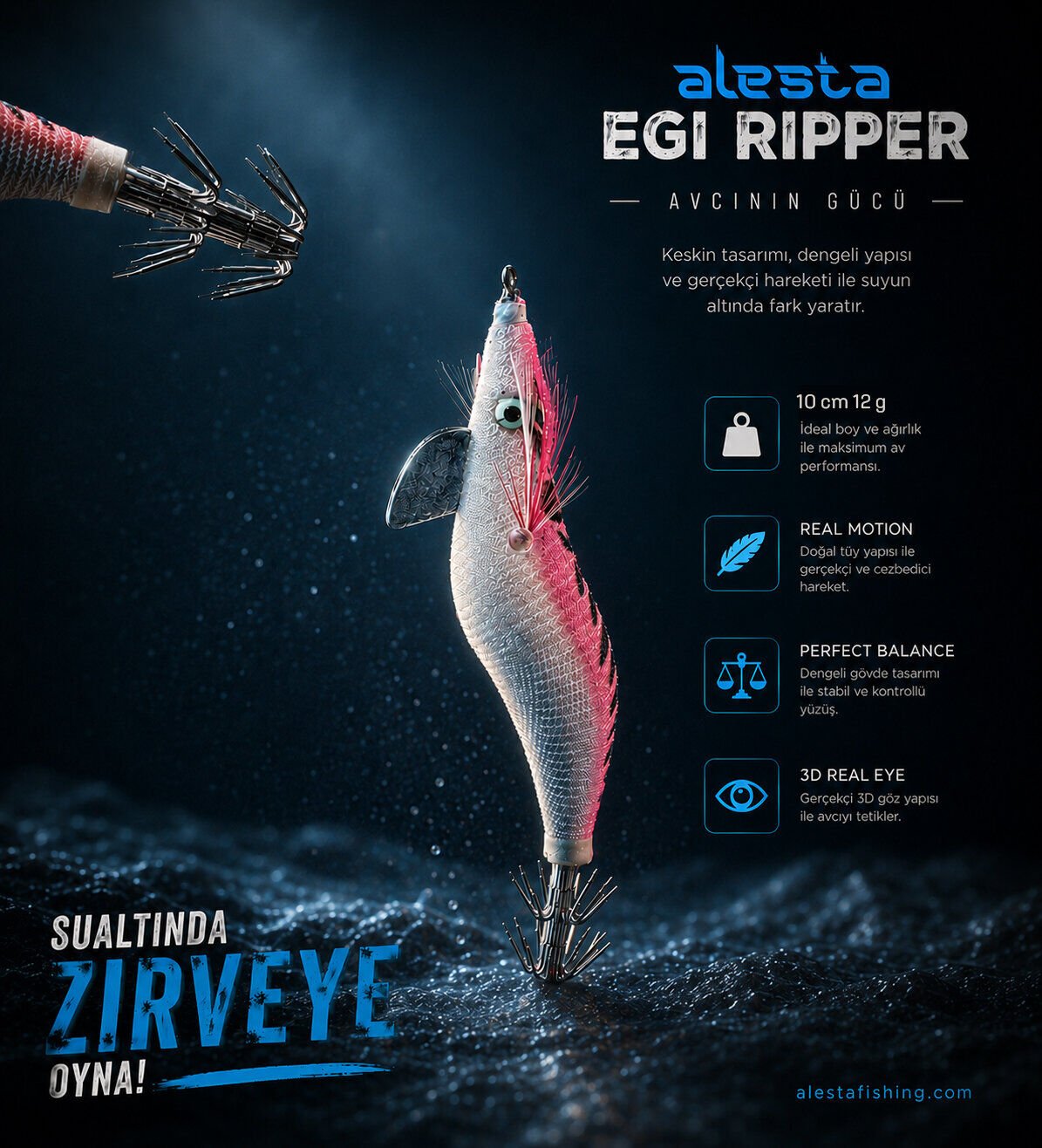 EGI RIPPER #2.5 X6752 10CM 12G PEMBE