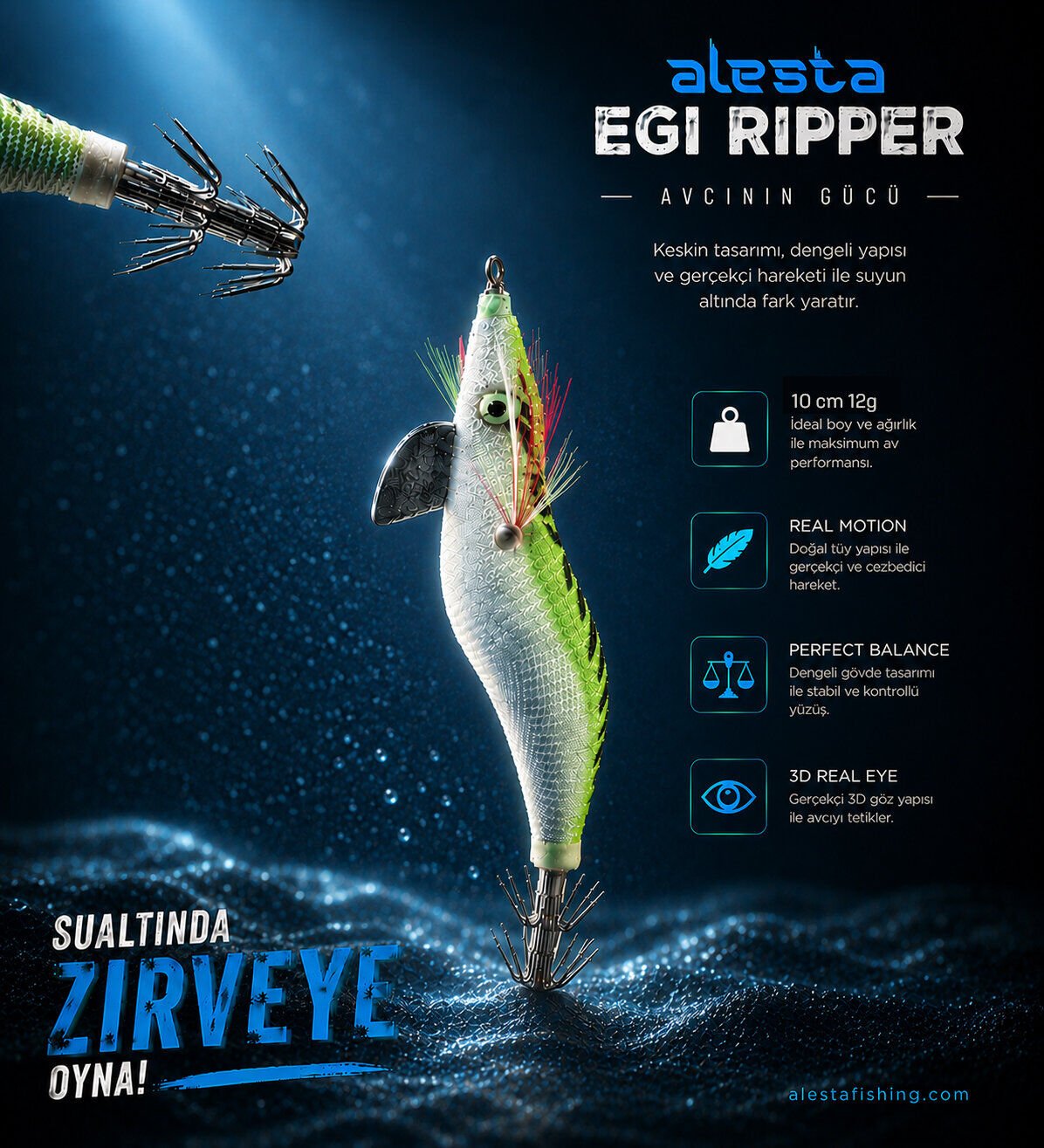 EGI RIPPER #2.5 X6752 10CM 12G YEŞİL