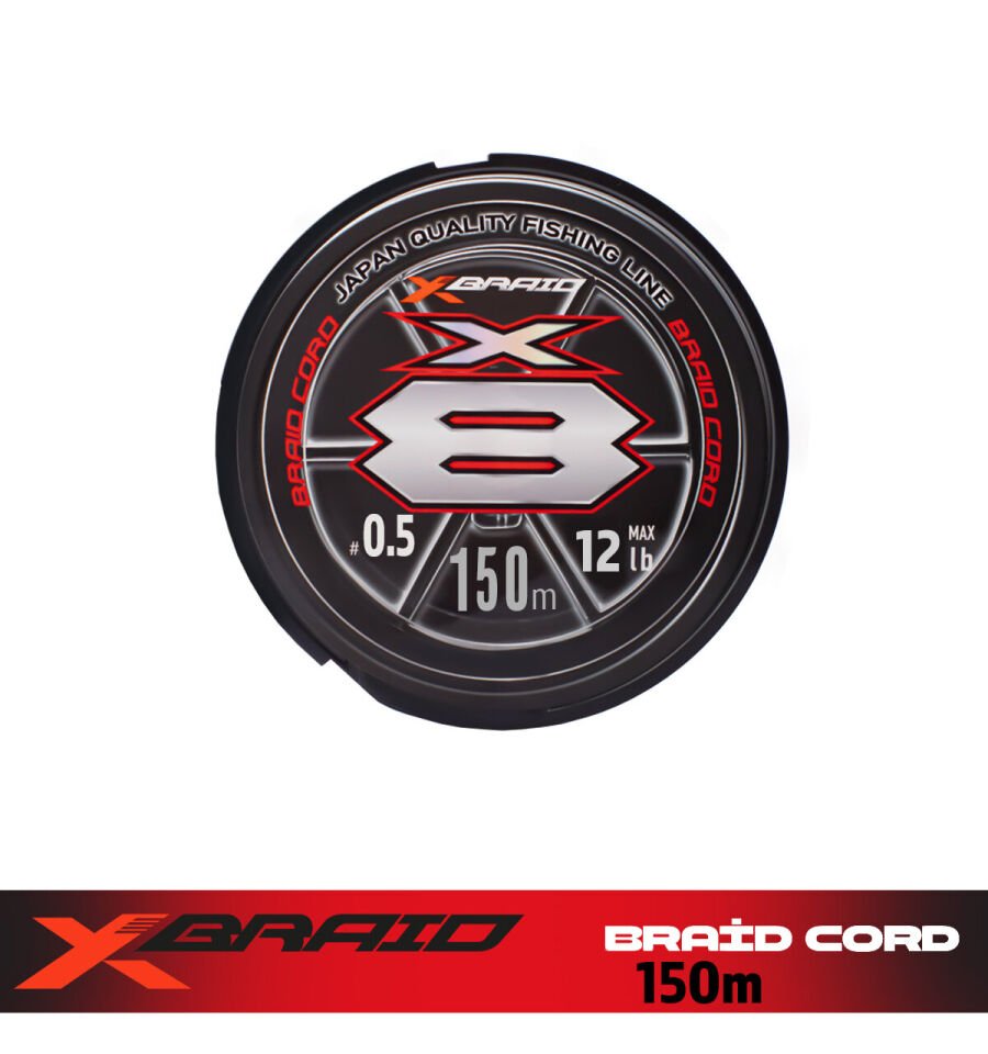 YGK X035 BRAID CORD PE X8 150M 5.4KG 0.117 FLUO GREEN