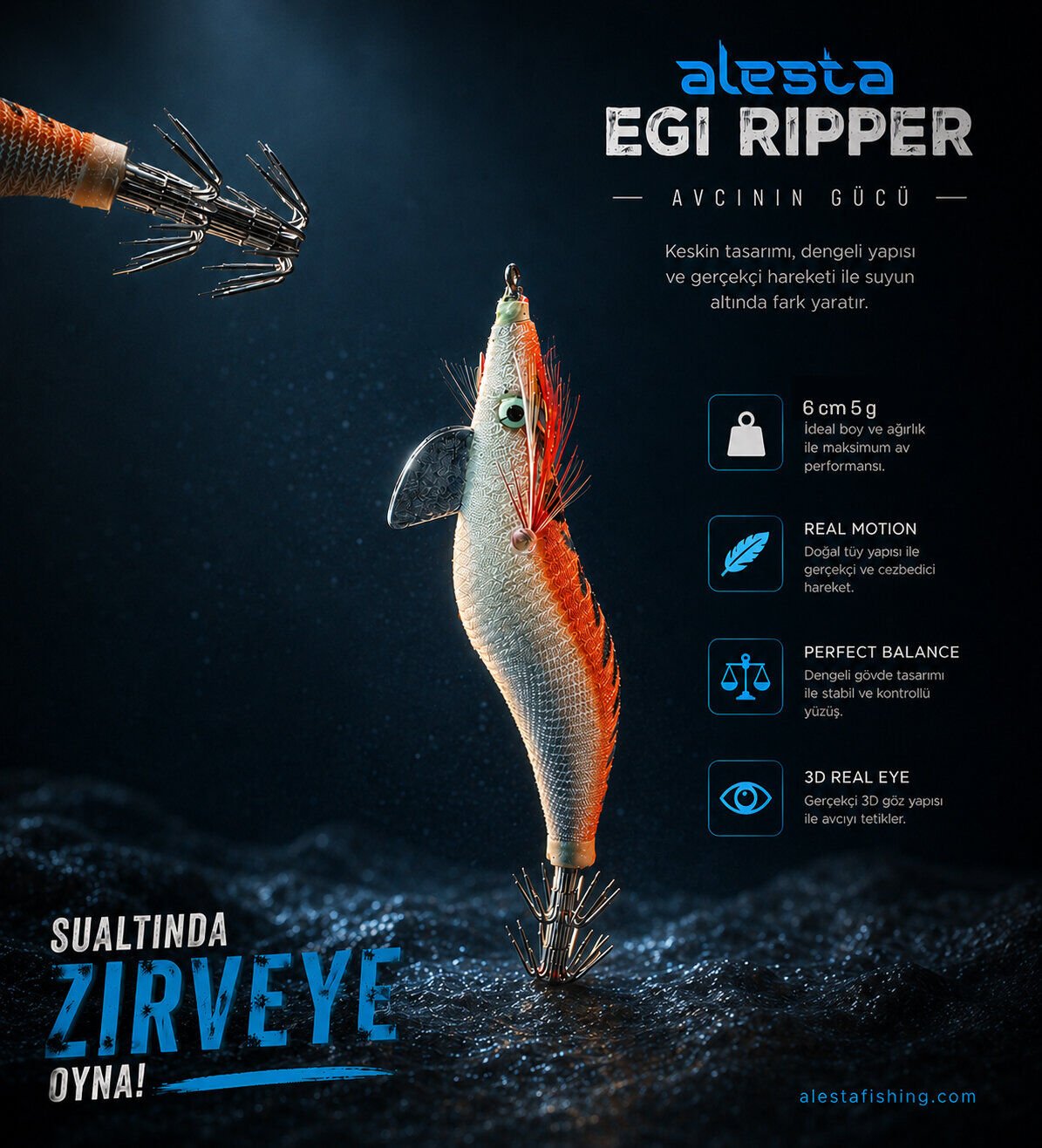 EGI RIPPER #1.5 X6750 6CM 5G TURUNCU