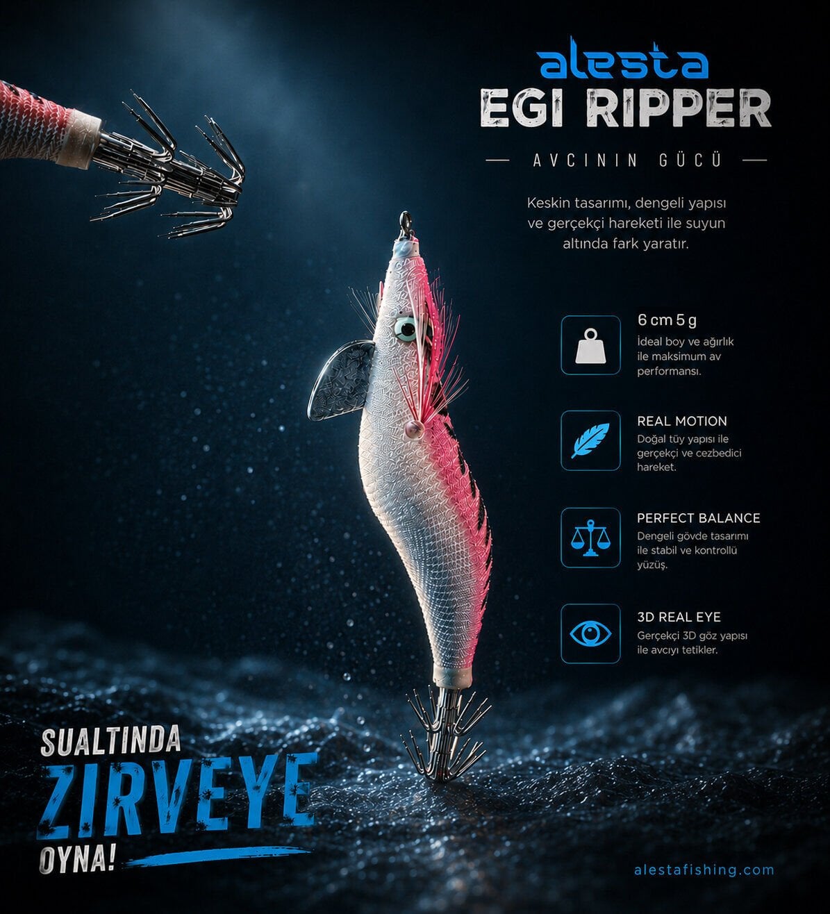 EGI RIPPER #1.5 X6750 6CM 5G PEMBE
