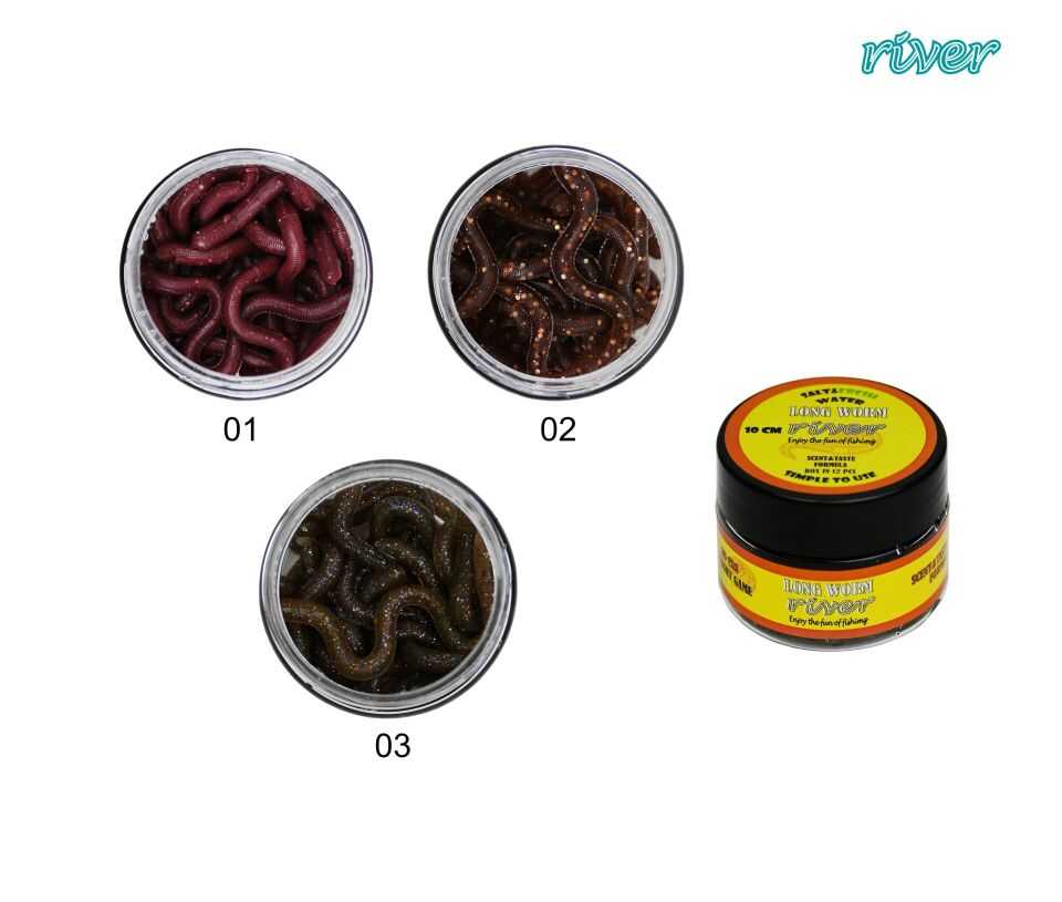 LONG WORM 10 CM BLOODEY 12P