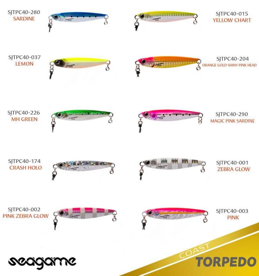 SEAGAME TORPEDO COAST 40G #002 PINK ZEBRA GLOW