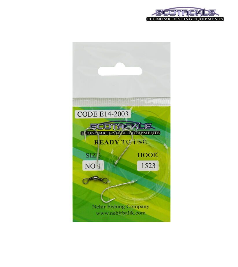 Ecotackle Fırdöndülü Yemli Takım 1523 3 İğne 100P