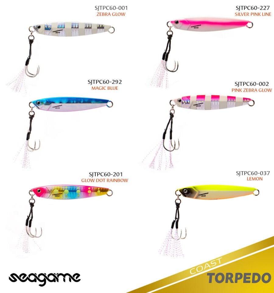 SEAGAME TORPEDO COAST 60G #201 GLOW DOT RAINBOW